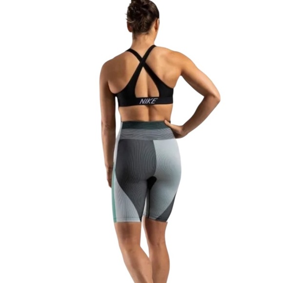 Nike Dri-FIT Colorblock 7” Compression Training Shorts Sz Large Green Black Gray - Picture 8 of 8